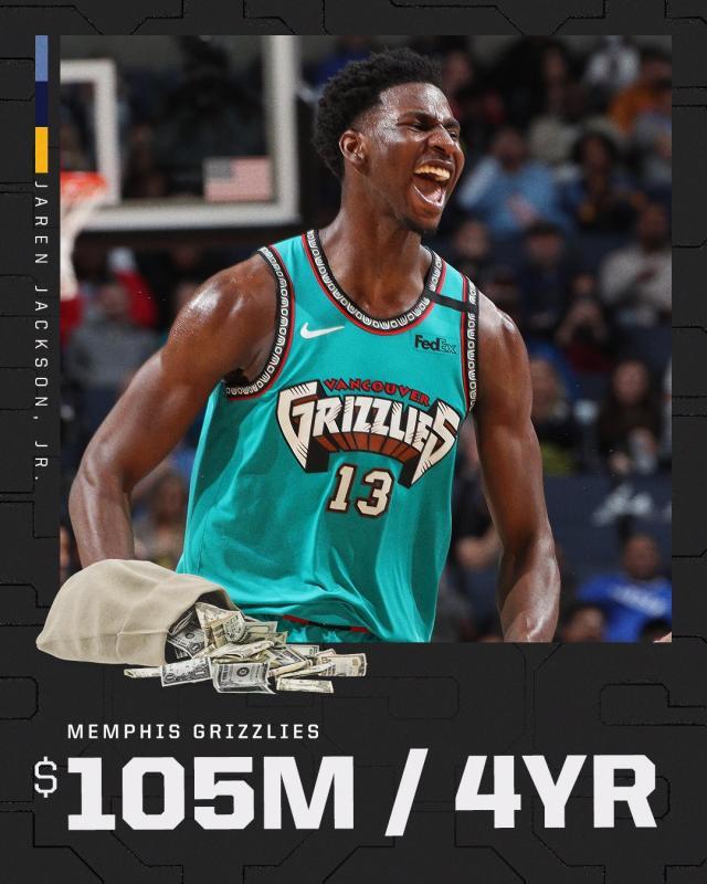 vsports体育-4年1.05亿提前续约杰克逊 灰熊的承诺铸就双赢